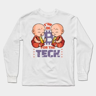 MONK BITCOIN TECH QUOTE Long Sleeve T-Shirt